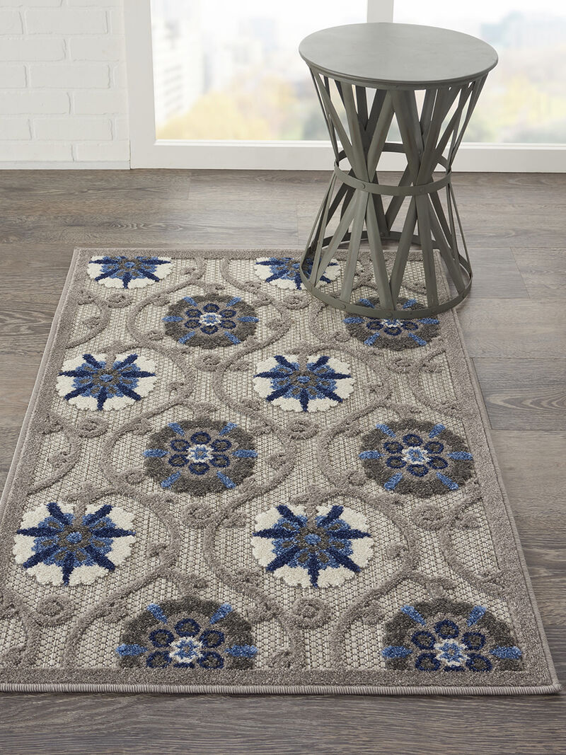 Aloha ALH19 Gray/Blue 3'6" x 5'6" Rug