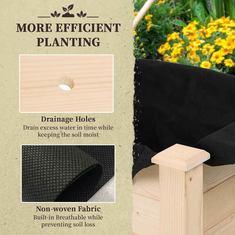 Streamdale Elevated Garden Bed with Drainage, Perfect for Plants