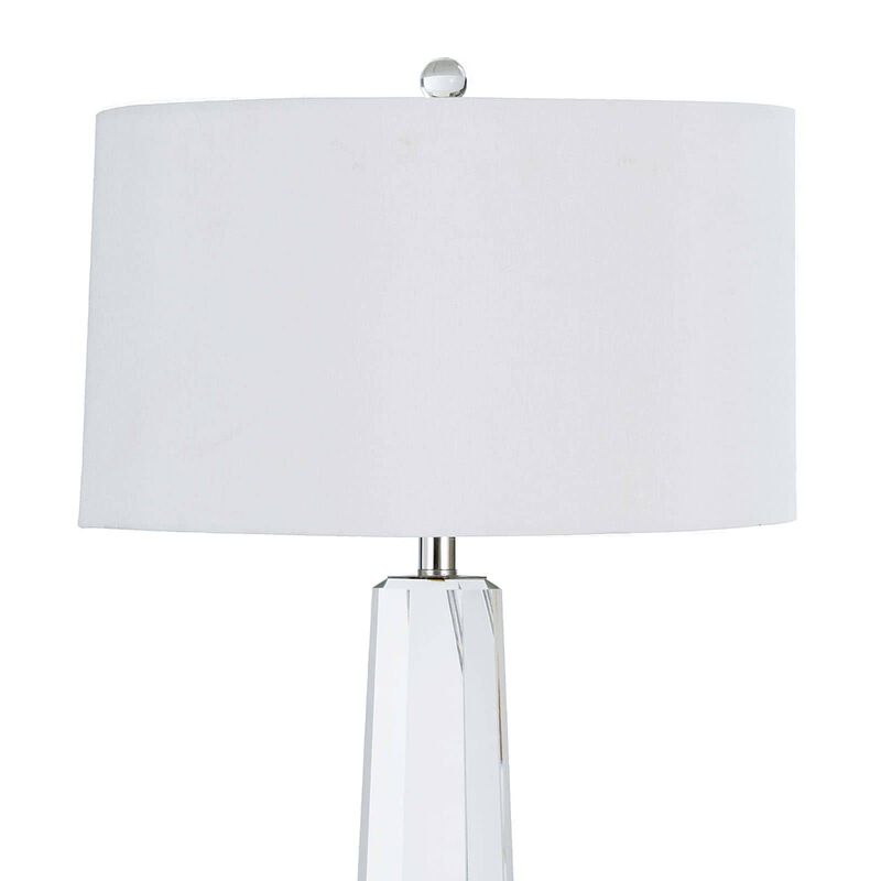 Tapered Hex Crystal Table Lamp