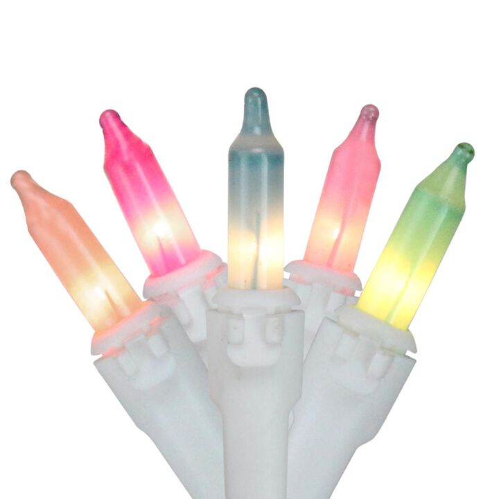 50-Count Pastel Multi-Color Mini Easter Light Set  10ft White Wire