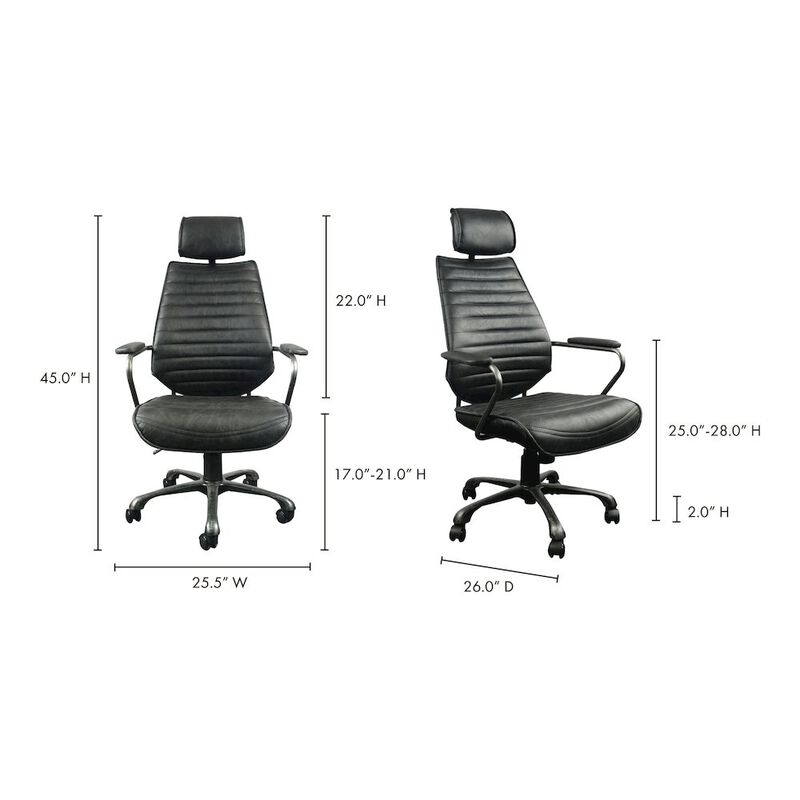 Moe's Home Collection Executive Office Chair, Black