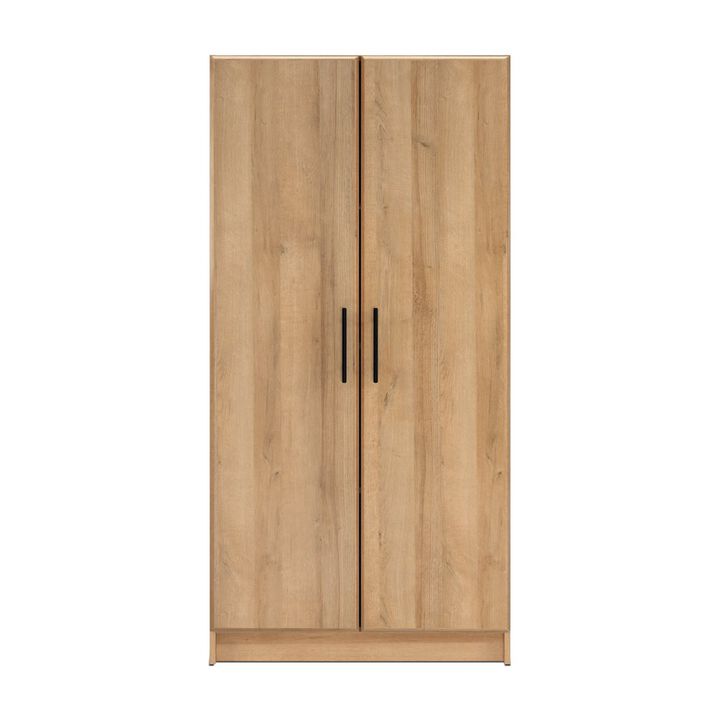 Prepac Elite 32 inch Storage Cabinet, 16 D x 32 W x 65 H, Oak