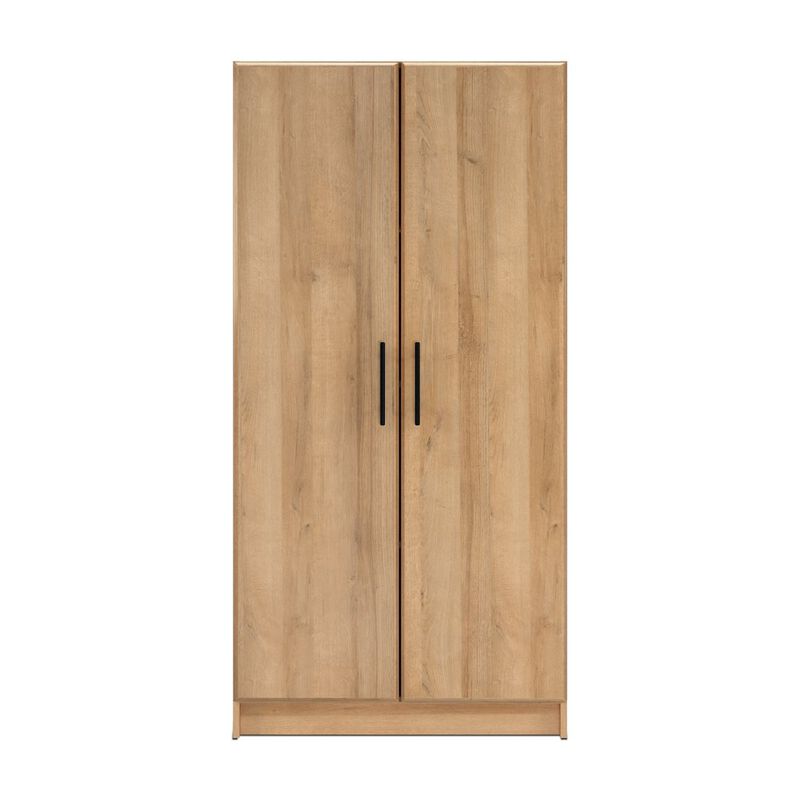 Prepac Elite 32 inch Storage Cabinet, 16 D x 32 W x 65 H, Oak