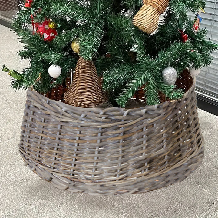 Tree Stand Basket Set of 2 - Stylish and Durable Holders for Holiday Trees or Decorations