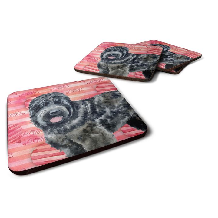 Caroline's Treasures Black Russian Terrier Love Decorative coasters, Multicolor
