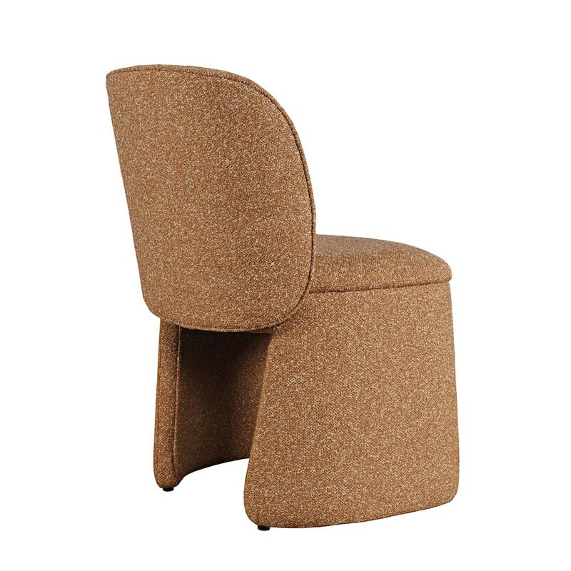 Jofran Breck Mid-Century Modern Curved Upholstered Dining Chair - Set of 2