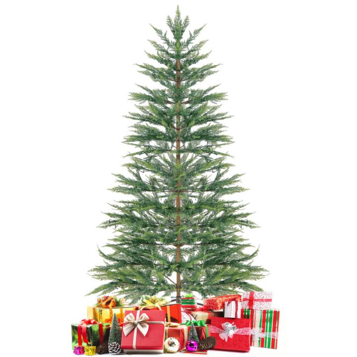 Hivvago 6.5/7.5 Feet Artificial Cypress Christmas Tree Pre-lit Hinged Hivvago 6.5/7.5 Feet Artificial Cypress Christmas Tree Pre-lit Hinged