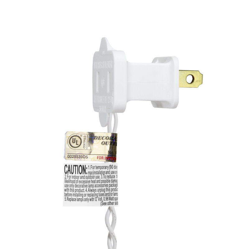 25 Count Warm White LED C7 Christmas Lights  16 ft White Wire