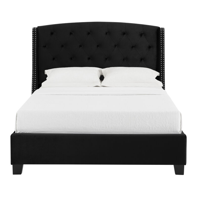 Contemporary Black Demiwings Eva Bed