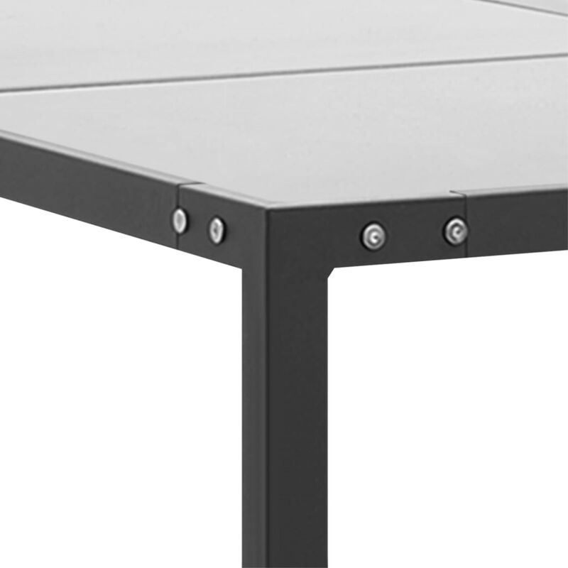 vidaXL Patio Table Anthracite 51.2"x51.2"x28.3" Steel and Glass