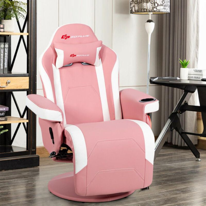 Hivvago Ergonomic High Back Massage Gaming Chair with Pillow