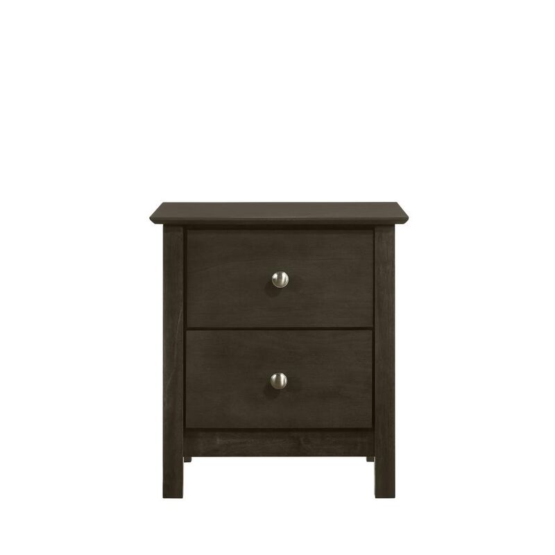 New Classic Furniture Zodiac 2 Drawer Nightstand-Gray