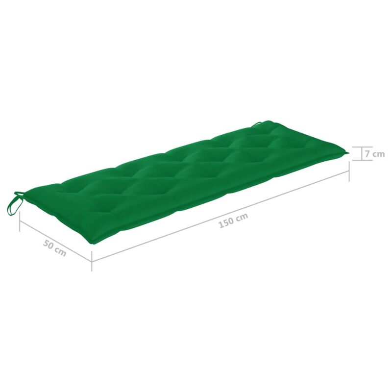 vidaXL Cushion for Swing Chair Green 59.1" Fabric