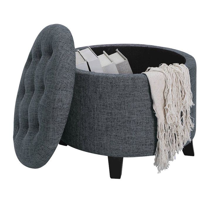 Convenience Concepts Designs4Comfort Round Storage Ottoman