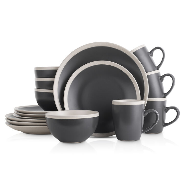 Stone Lain Serenity Stoneware 16 Piece Dinnerware Set