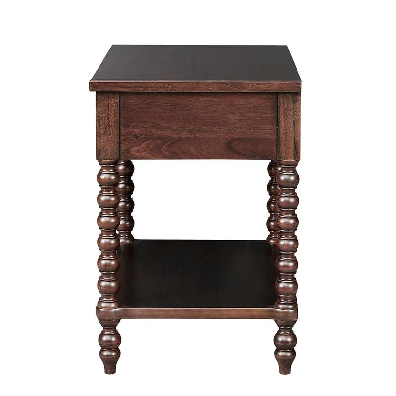 Starlight Canyon Home Brown Morocco Bedside Table With Storage For Bedroom And Night Use
