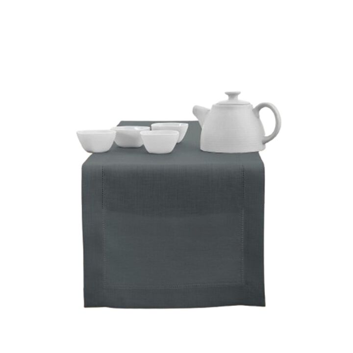 Solino Home 100% Pure Linen Table Runner | Classic Hemstitch for Valentines