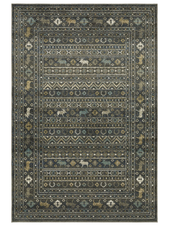 Venice 7'10" x 10' Blue Rug