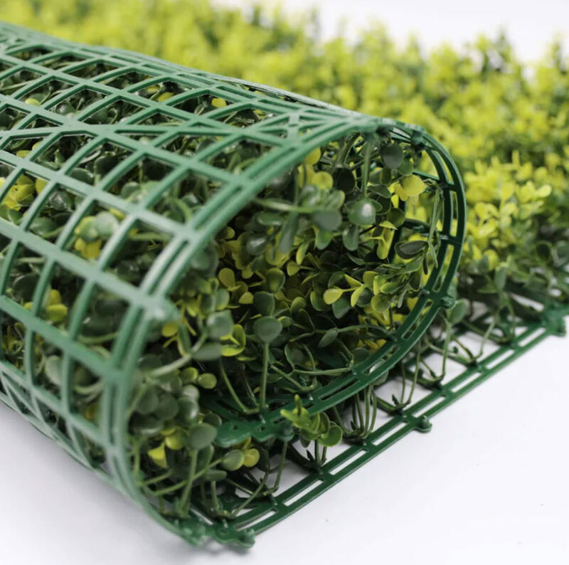 Yellow English Artificial Boxwood Wall 40" x 40" 11SQ FT Commercial Grade UV Resistant