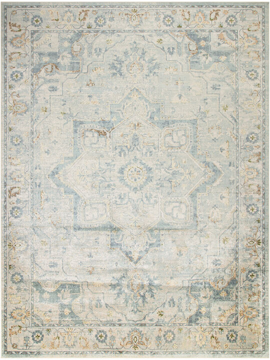 Astra Machine Washable ASW12 Light Blue 4' x 6' Rug
