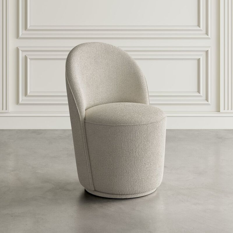 Jofran Landon Mid-Century Modern Upholstered Swivel Dining Chair (Set of 2)