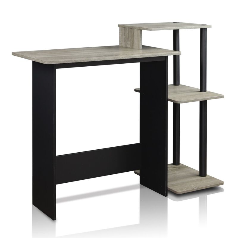 Furinno Furinno 11192GYW/BK Efficient Home Laptop Notebook Computer Desk, Oak Grey/Black