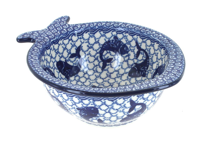 Blue Rose Polish Pottery Summer Fun Fish Bowl