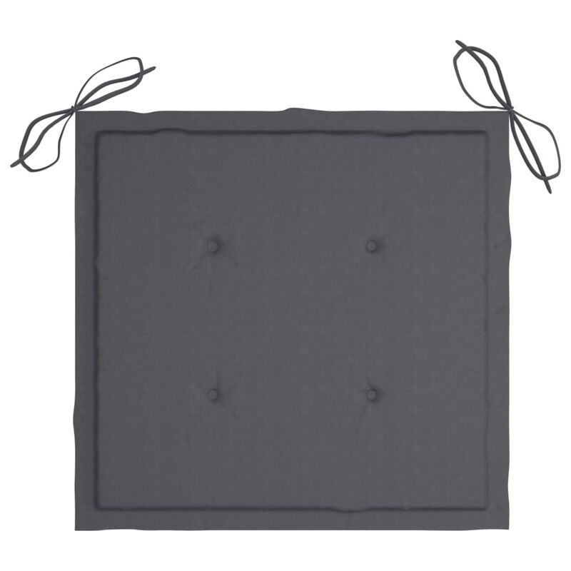 vidaXL Garden Chair Cushions 6 pcs Anthracite 19.7"x19.7"x1.6" Fabric