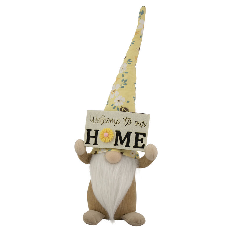 15.25" Spring Sunflower Hat Gnome with Home Sign