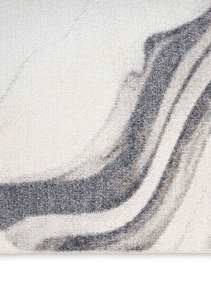 Astra Machine Washable ASW15 Ivory/Gray 7'10" x 10' Rug