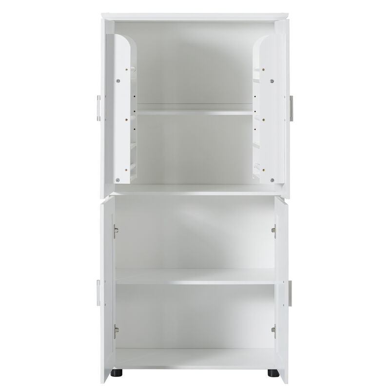 Merax  Modern Bathroom Floor Storage Cabinet with 4 Doors