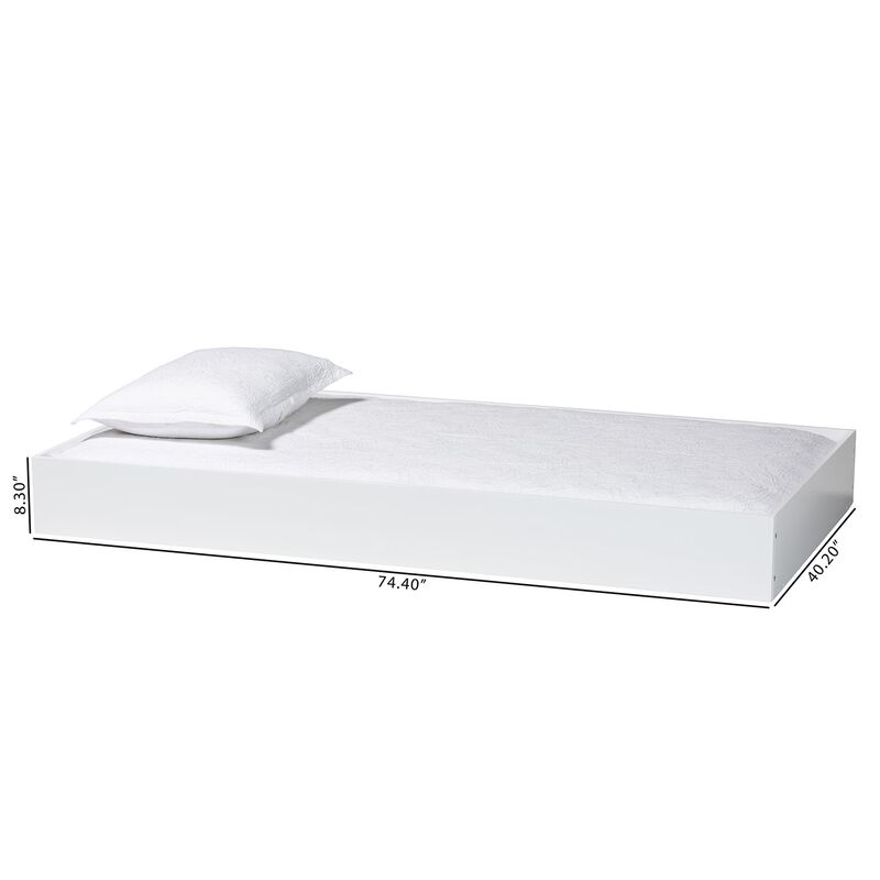 Baxton Studio Roni Modern White Wood Twin Trundle