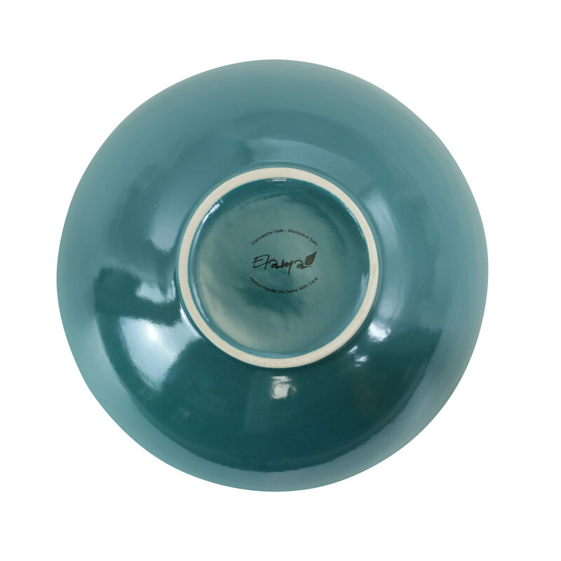 Elama Sea Foam Mozaic 16 Piece Luxurious Stoneware Dinnerware with Complete Setting for 4