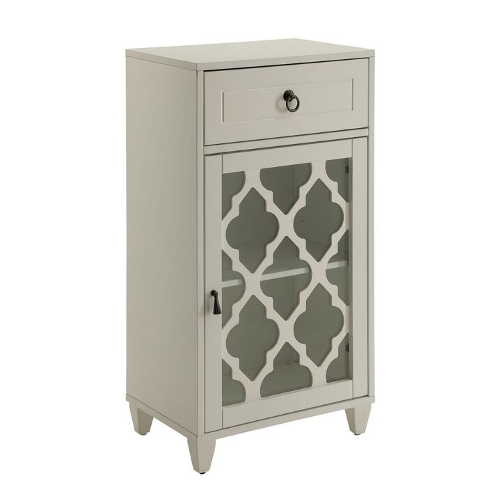 Faddish Side Table, White-Benzara
