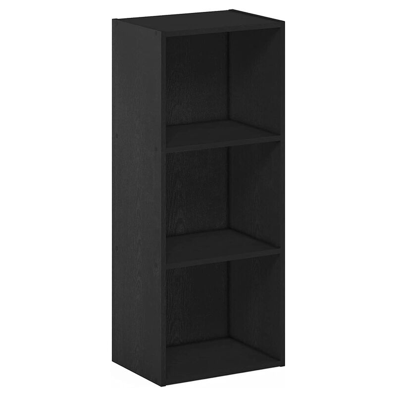 Furinno Luder 3-Tier Open Shelf Bookcase, Blackwood