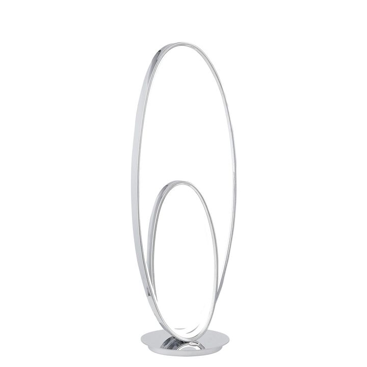 Milan Table Lamp Chrome Metal Dimmable Integrated LED