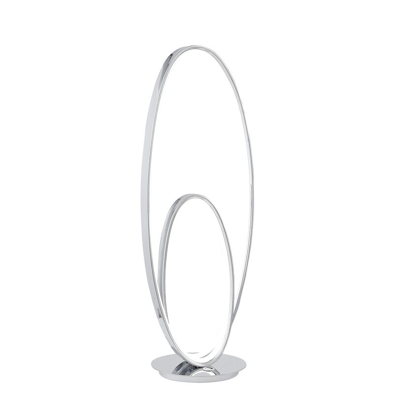 Milan Table Lamp Chrome Metal Dimmable Integrated LED
