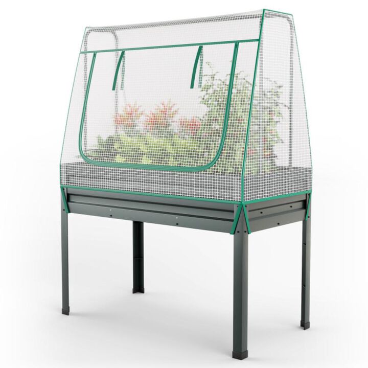 Hivvago 3-in-1 Raised Garden Bed with Greenhouse Cover and Trellis Hivvago 3-in-1 Raised Garden Bed with Greenhouse Cover and Trellis