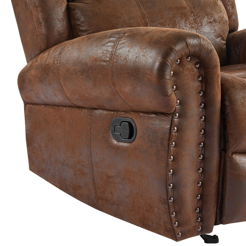 Merax Manual Suede Glider Standard Recliner Chair