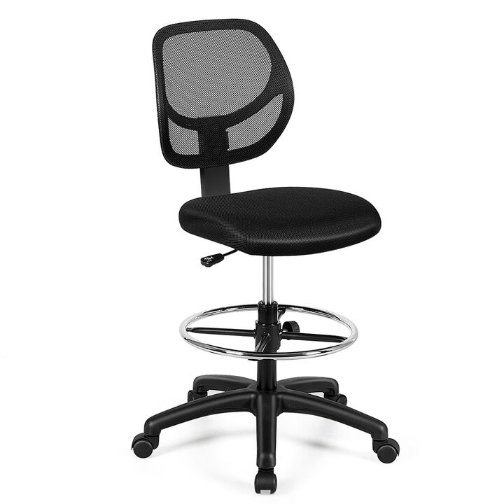 Adjustable Height Mid Back Mesh Drafting Office Chair Adjustable Height Mid Back Mesh Drafting Office Chair