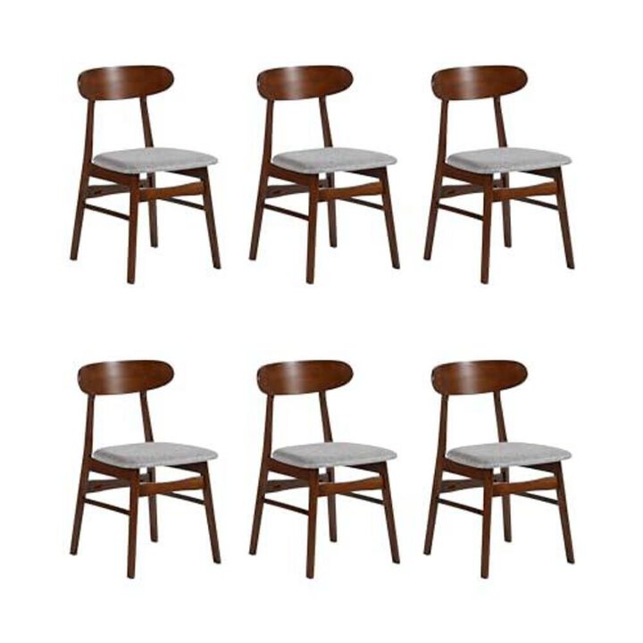 New Classic Furniture Morocco Light Gray Solid Wood Dining Chair (Set of 6)