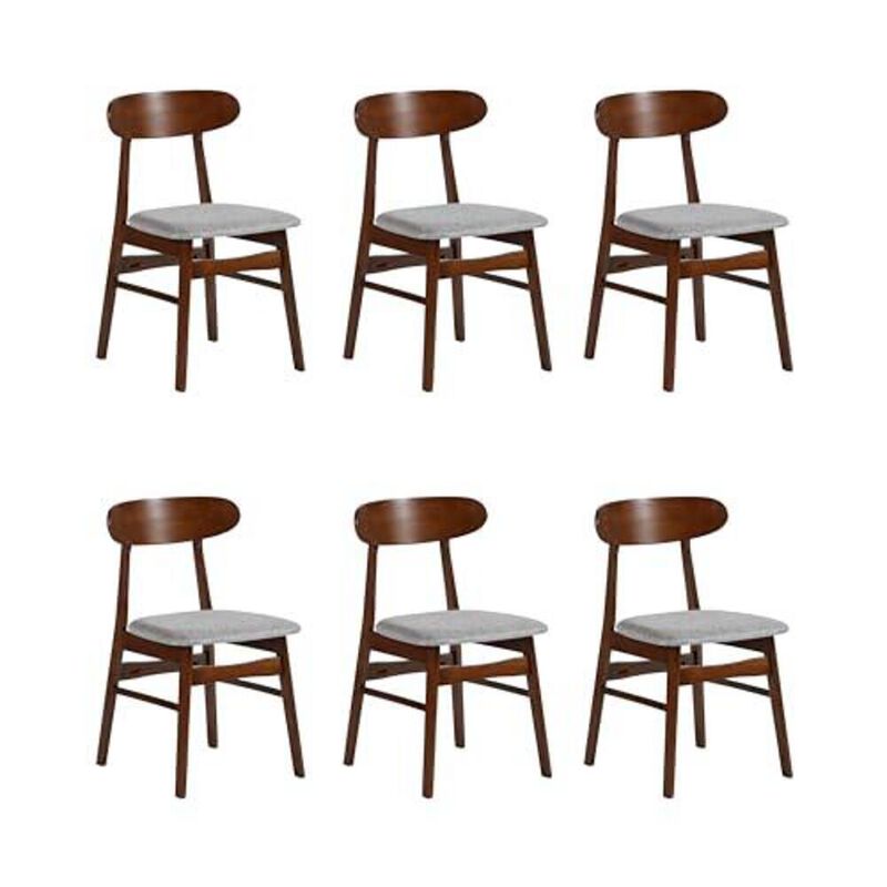 New Classic Furniture Morocco Light Gray Solid Wood Dining Chair (Set of 6)