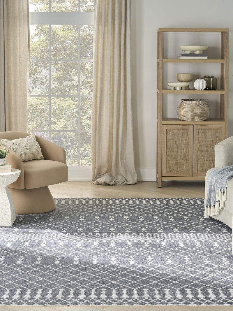 Astra Machine Washable ASW10 Denim 4' x 6' Rug