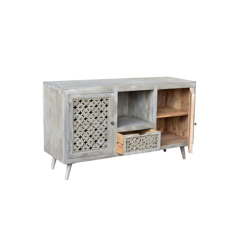 Alex Hamilton Halle 2 Doors, 1-Drawer Hand-carved Media Console