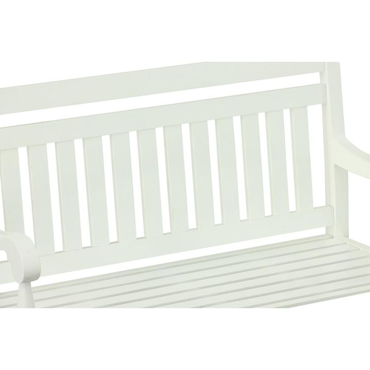 Carolina Living Belmont Outdoor Wooden Bench - White