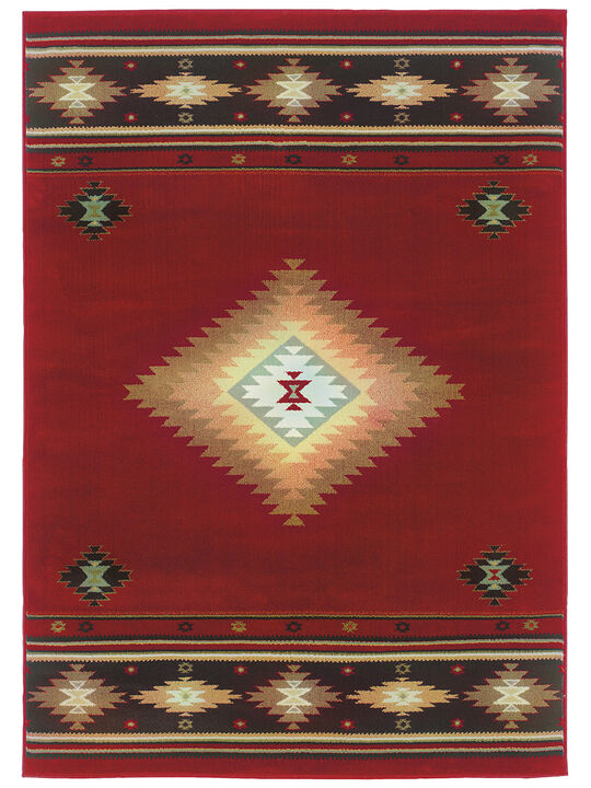 Hudson 3'10" x 5'5" Red Rug
