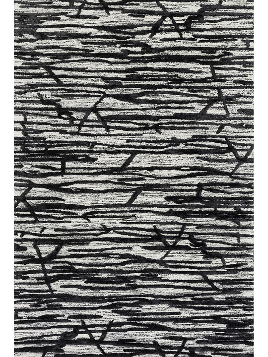 Juneau JY07 Ivory/Black 3'6" x 5'6" Rug