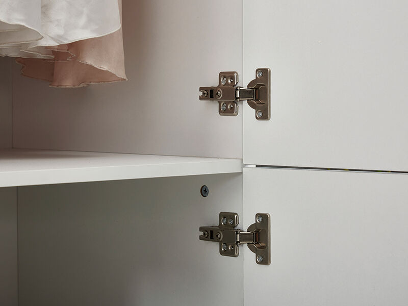 Armoire Wardrobe Closet with 3 Door and 2 Drawers Tall Cabinet for Large Capacity, Closet Wardrobe Cabinet with Hanging Rail and Metal Handle White for Bedroom 47.2" W x 20.5" D x 74" H