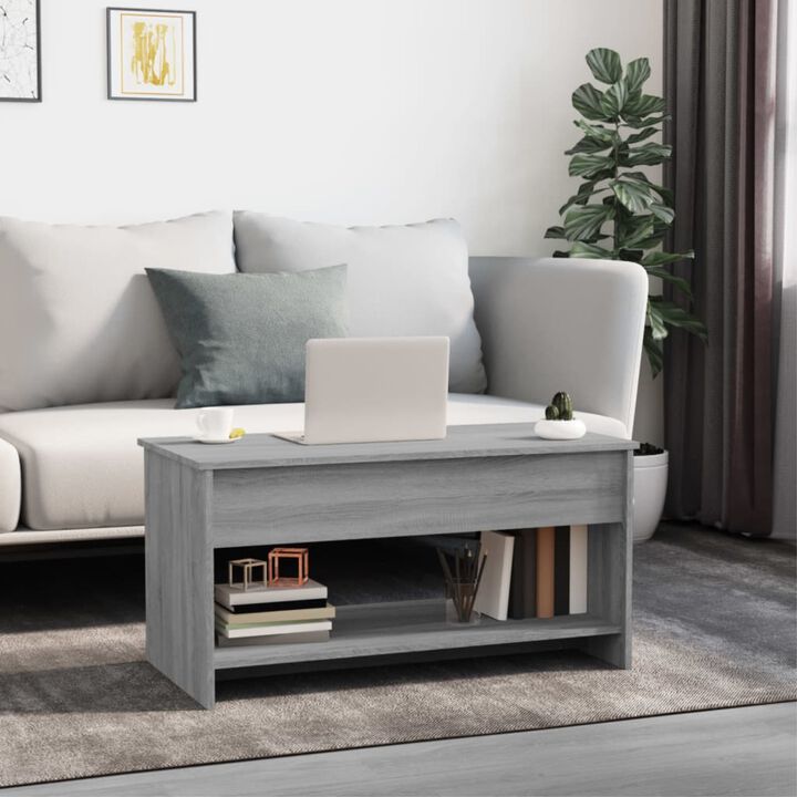 vidaXL Coffee Table Gray Sonoma 40.2"x19.7"x20.7" Engineered Wood