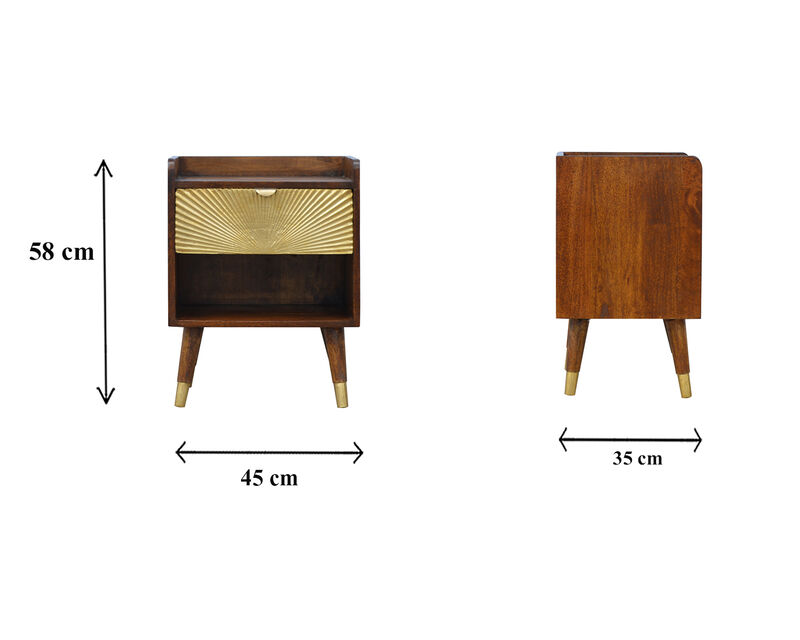 Manila Gold 1 Drawer Nightstand